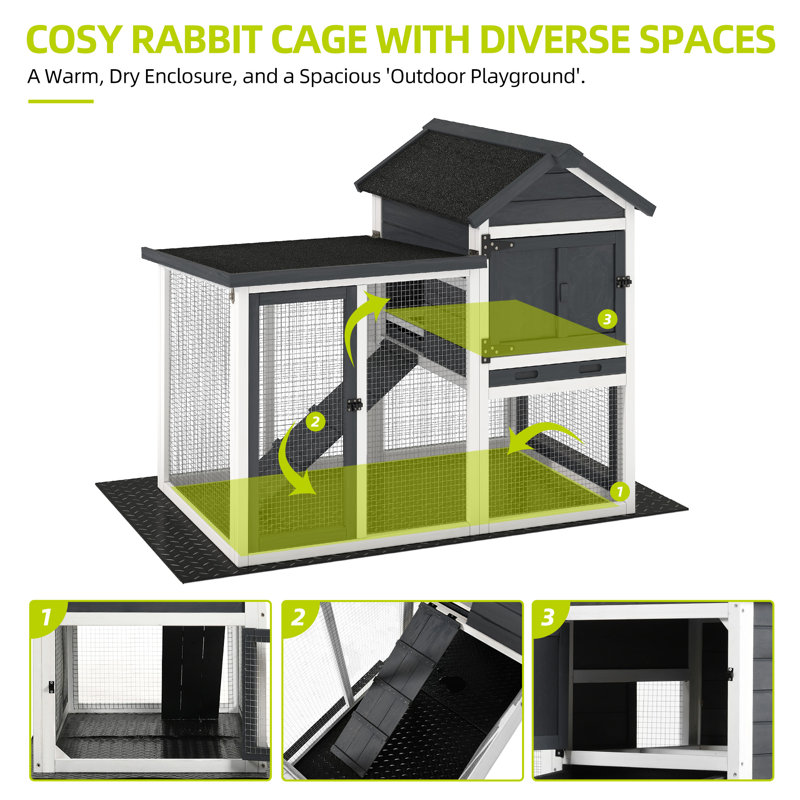 Cozy pet rabbit hutch best sale